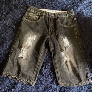 Long jean shorts